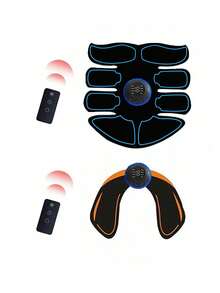 1pc 150mAh Lithium Battery Wireless EMS Muscle Stimulator Abdominal Shaping Belt - Abdominal Muscle Trainer For Home And Office Exercise - Unisex Fitness Equipment, Home Fitness Equipment For Men And Women, Fat Burning And Shaping Abdominal Instrument