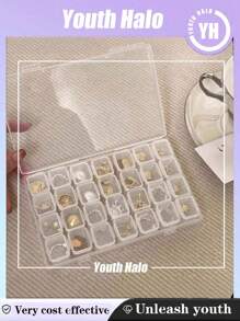 Detachable Jewelry Storage Box, 4/28/56 Slots With Lid, Small Items Organizer Box, Foldable Closure, Suitable For Diamond Painting, Tools And Nail Supplies, Transparent Jewelry Display Box, Detachable Multi-Function Jewelry Organizer Box, Suitable For Rings, Earrings, Nails, Anti-Oxidation Gift For Mom, Gift For Women And Girls, Christmas Gift, Thanksgiving Gift, New Year Gift, Jewellery Box, Pouch, Makeup Brush Holder, Brush Holder, Perfume Organiser, Pouch Bag, Gifts Christmas Gifts, Gift Ideas For Women - Clear - View 6