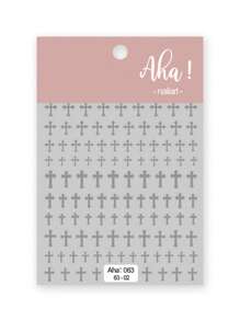 1 pieza Pegatinas de uñas con letras cruzadas en inglés - Pegatinas autoadhesivas desechables para decoración de arte de uñas DIY