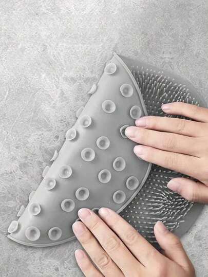 1 件装硅胶懒人背部抓挠器、吸盘浴室壁挂式背部抓挠器、足部抓挠垫