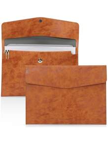 1pc A4/A5 2026 Planner PU Leather Waterproof File Folder, Document Organizer, File Envelope Set, Tablet Sleeve, With Magnetic Snap Closure, Suitable For Home, School, Office, Student Stationery (Brown, Black, Green, Gray, Blue)