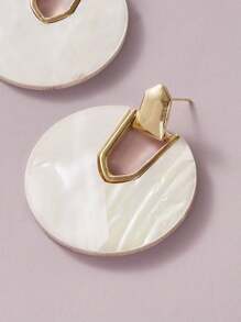 1 Pair Fashionable Elegant Retro Geometric Earrings For Women - Multicolor - View 4