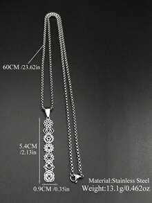 Collar con colgante de flor de loto de 7 chakras de acero inoxidable, joya amuleto de sanación espiritual como regalo para mujeres y niñas - collar - Ver 5