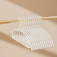 20pcs/10pcs No-Slip Thicken PP Clothes Non-Marking Hangers For Home Bedroom Bathroom Wardrobe, Wide Heavy Duty Clothing Rack