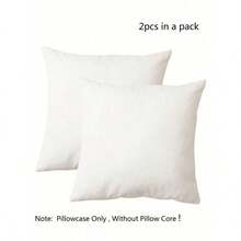 MADE IN TURKEY - Cuscino da lancio 100% micropoliestere - 45x45 cm - 400g - Morbido e durevole - 2 pezzi - Bianco - Visualizzare 3