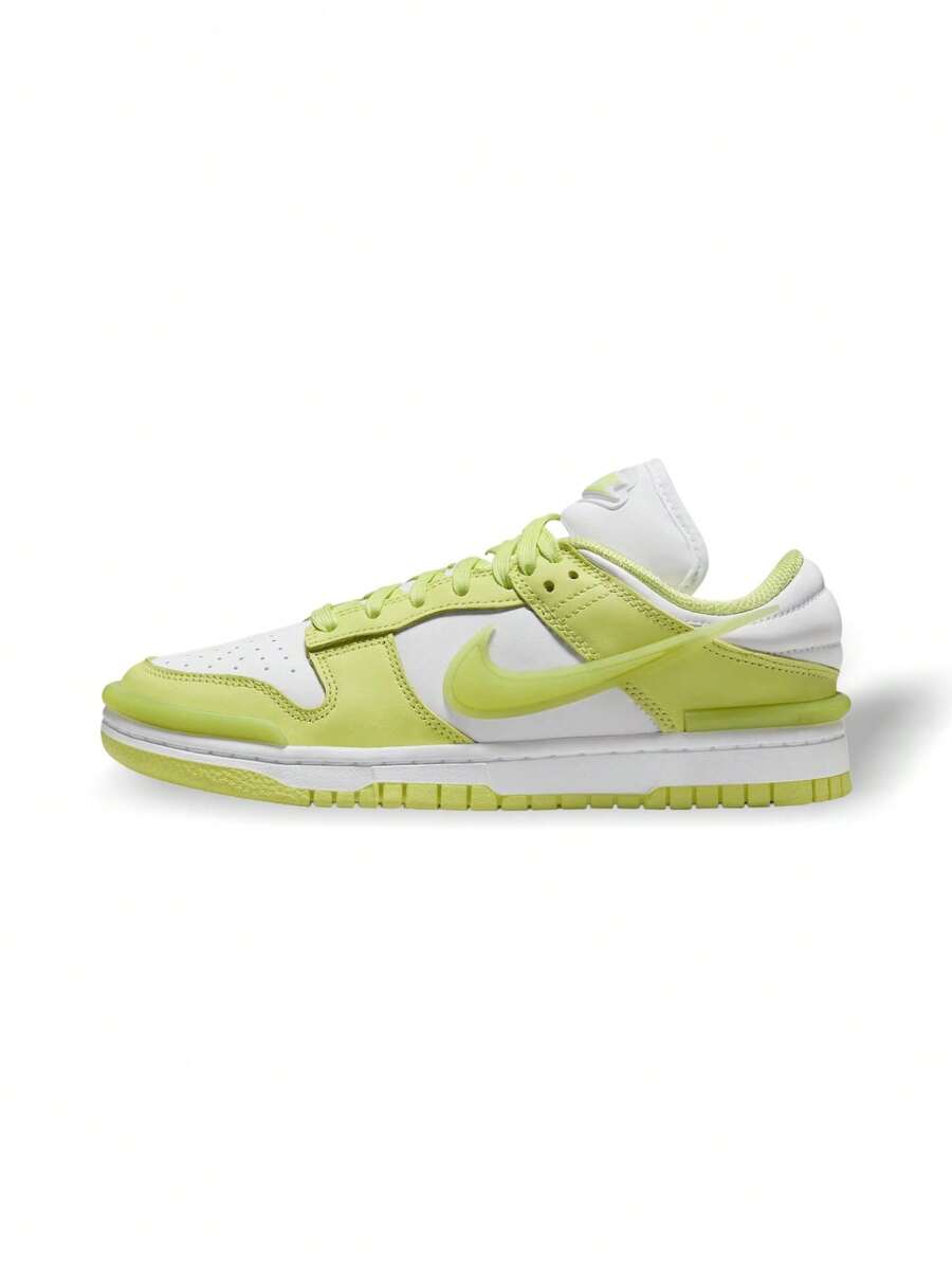 Nike Giày thể thao phong cách Retro Basketball Icon Light Lemon Twist Retro Hoops Style, đệm êm ái, lấy cảm hứng từ phong cách cổ điển DZ2794-700 - xanh lá cây và trắng - Xem 1