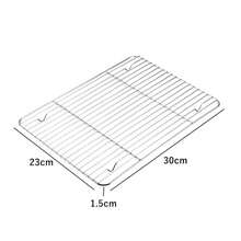 1PC Rejilla de Enfriamiento de Alambre de Acero Inoxidable para Galletas, Pan y Pasteles, Bandeja Antiadherente para Hornear Pizza y Barbacoa, Accesorios de Repostería de Cocina - Plateado - Ver 9