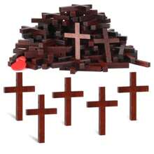 72 Pcs Mini Wooden Crosses Bulk Pack For Crafts Easter And Christmas Gifts