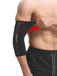 1Pc Nylon Elbow Brace - Breathable Compression, Sports Joint Cover For Badminton, Tennis, Basketball, Men & Women