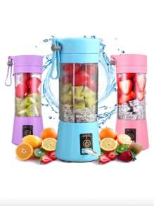 Mini liquidificador portátil com 6 lâminas, espremedor de frutas, espremedor elétrico tipo ciclone, versão mini de espremedor recarregável, adequado para cozinha, móveis, bebidas, presentes
