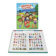 可充电儿童电子有声英语字母书（包含 1 本有声书 + 1 根充电线；34 页内容：英语字母表、短元音、长元音、混合词、字母组合、单词、月份、童谣、对话），送给孩子学习英语的绝佳礼物 - 白色 - 查看 1