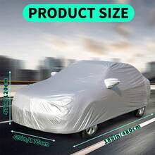 Waterproof SUV Cover  Lightweight Sun/Rain Protection For Mid-Size SUVs, L (480*175*120CM) Silver - Bạc - Xem 2