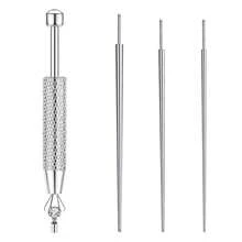 Bộ dụng cụ xỏ khuyên 14G 16G 18G 20G Bộ dụng cụ xỏ khuyên hình nón Bộ dụng cụ gắp bi xỏ khuyên bằng thép không gỉ Bộ dụng cụ xỏ khuyên không cần ren Chốt xỏ khuyên cong Bộ dụng cụ xỏ khuyên cơ thể cho tai/mũi/rốn/môi/lông mày - Bạc2 - Xem 5