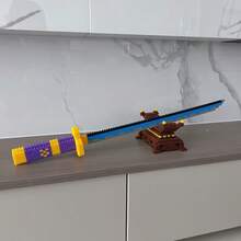 1000pcs Sword And Blade Building Block Set - Perfect Gift For Boys And Girls, Desktop Decor For Office And Home, DIY Handmade Creative Interlocking Assembly Toy, Suitable For Holidays, Birthday, Thanksgiving, Valentine's Day, Halloween, Christmas - For Ages 14+ | Mixed Colors, Durable ABS Material - Multicolor - View 6
