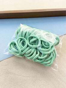50 chiếc/gói Dây buộc tóc polyester cơ bản dành cho nữ, kiểu dáng đơn giản, dùng hàng ngày, phụ kiện tóc, dây chun buộc tóc đuôi ngựa, phụ kiện làm đẹp tại nhà, phụ kiện ngày lễ, lễ hội, tiệc tùng. - Màu tím - Xem 10