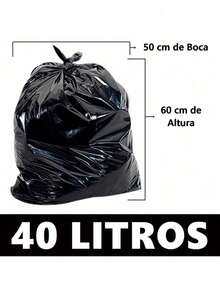 Heavy-Duty Garbage Bags With 100 Units 20/40/60/100 Liters Direct From The Factory - 100L C/50un - 查看 4