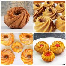 Silicone Swirl Donut Mold, 15-Cavity Mini Spiral Cake Pan, 11.5 X 6.6 Inches, 1-Pack, Terra Cotta - Multicolor - View 9