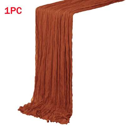 1 件 Macrame 桌旗，波西米亚风格，35 X 118 英寸（约 90 X 300 厘米）复古纱布桌饰，适合婚礼、新娘送礼会、迎婴派对