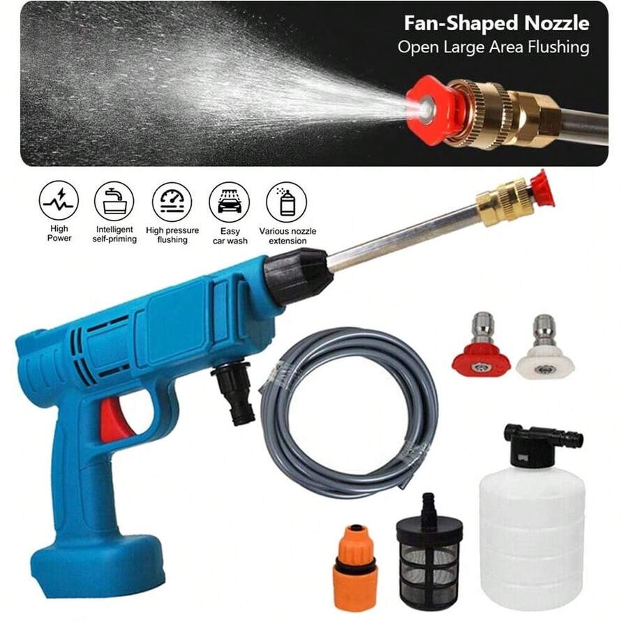 Portable High-Pressure Washer Jet Wash Cleaner Gun For Car Washing Car/Floor UK - default - View 1