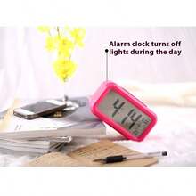 1pc Student Alarm Clock, Electronic Digital Desk Clock, Smart Multifunctional Clock With LED Backlight, Temperature, Calendar For Kitchen Timer Home Decor Room Decor