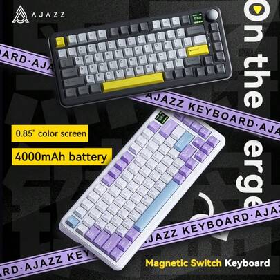  AJAZZ AK820MAX Wired Magnetic Axis Keyboard, Highly Attractive Professional Gaming Keyboard, Supports RT Response Time, Adjustable Key Travel, Low Latency