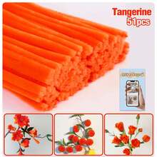 51 件/套超值装 DIY 管道清洁器散装带教程视频，适合花朵，60 种颜色加密雪尼尔茎，适合返校季节，30 厘米彩色管道清洁器工艺用品彩色雪尼尔茎，管道清洁器毛绒金属丝茎有线扭棒发带，价格实惠，质量好，漂亮，非常适合商务 Ganda Ng Kulay 质量好，颜色不一样 - 彩色 - 查看 31