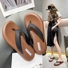New Flip-Flops Women Wear Fashion Online Celebrity Beach Shoes Indoor Non-Slip Soft-Soled Bag Sandals And Slippers. - Beige - View 2