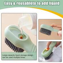 Multi-Functional Cleaning Brush With Liquid Dispenser, Home Shoe Cleaning Brush With Liquid Dispenser, Soft Bristle Clothing Cleaning Brush