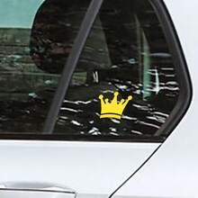 Pegatinas decorativas con diseño de corona, adecuadas para ventanas de coche, espejos retrovisores, carrocería del coche - Unitalla - Ver 3