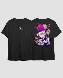 Unisex Anime T-Shirt Magic Hunter Hisoka Hunter Morow Spider Ghost Troupe Geek Otaku - 黑色 - 查看 3