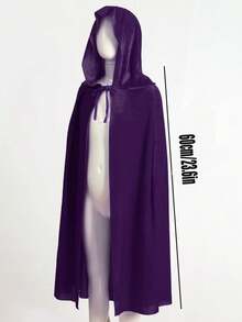 万圣节连帽斗篷，女巫长袍斗篷，角色扮演服装：万圣节死亡斗篷，巫师女巫，王子公主，天鹅绒斗篷万圣节女装 - 彩色 - 查看 17