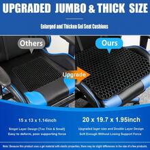 20 Gel Seat Cushion For Long Sitting Pressure Relief JumboThick Wheelchair Cushion For Pressure Sores Back Sciatica Tailbone Pain Relief Cushion NonSlip Butt Pillow For Office Home Car - Black - View 2
