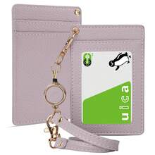 1 pieza Portador de tarjeta de autobús, Estuche para tarjeta de identificación para hombres/mujeres, Titular de pase mensual con carrete retráctil, Bolsa para tarjeta de identificación de empleado, Organizador de tarjetas delgado para trabajo, escuela, tarjetas de negocios para mujer, billetera mini, cartera, útiles escolares - Multicolor - Ver 18