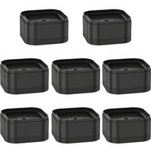 8-32 piezas de elevadores de muebles, resistentes, para camas, sillas y mesas, almohadillas de altura, protector de suelo antideslizante, elevadores de patas de muebles - Negro - Ver 12