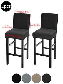 1 cái/2 cái/4 cái/6 cái/30 cái Vỏ bọc ghế bằng lụa sữa kaki chống thấm nước, Thiết kế tối giản cổ điển, Vỏ bọc chống bụi co giãn cho ghế khách sạn, nhà hàng, phòng khách, Có sẵn màu đen, xám nhạt, xám sao băng - Nhiều màu - Xem 22