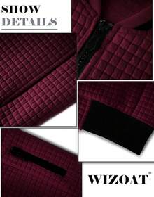 Mens Casual Lightweight CoatChristmas MQ4K - 紅色 - 查看 3