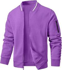 Mens Casual Lightweight CoatChristmas MQ4K - 皇家紫 - 查看 1