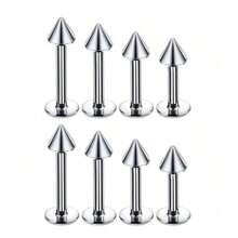 8/16/32 Pcs Stainless Steel Septum Nose Rings Set - Stainless Steel Lip Stud Set-Women Men's Body Piercing Jewelry Gift Stainless Steel Piercing Jewelry Set Lip Studs Tongue Studs Ear Studs Nose Studs Nipple Rings Tongue Rings Stainless Steel 14G 16G Straight Bar Curved Bar Bell Piercing Jewelry