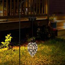 Luces colgantes con forma de lágrima alimentadas por energía solar, decoración de jardín al aire libre como regalo para mamá, abuela, luces decorativas de metal alimentadas por energía solar para el patio, jardín, porche