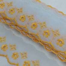 English Embroidery Lace 5cm Width - 13.70 Meter Piece - 金子 - 查看 2