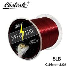 Chelesh 1093yds, 546yds Nylon Monofilament Line, High Strength, Abrasion Resistant, Transparent, Gray, Burgundy 3 Colors Available, 6LB-38LB Strength Options, Smooth Fishing Line, Handmade DIY Beading Thread