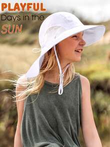 1PC Sunhat Infant Toddler & Kids Summer Water Flap Baby Swim Hat UPF 50 Boy & Girl Beach - 1PC - View 8