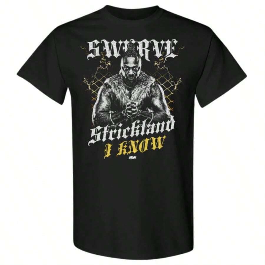 Swerve Strickland - I Know AEW Official T-Shirt - 黑色 - 查看 1