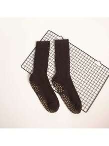 Calcetines de agarre para Pilates para mujeres, calcetines holgados de yoga con agarre para entrenamiento de barra, calcetines largos de hospital con arruga y agarre