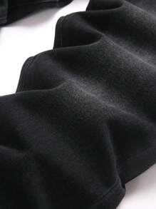 Retro Straight Leg Jeans For Teen Boy, European And American Style - Black - View 5