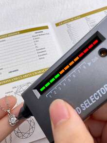 1件三叶草风车项链，0.5克拉莫桑石钻石项链，S925纯银结婚项链，订婚项链，奢华珠宝，女士周年纪念礼物 - 銀色 - 查看 3