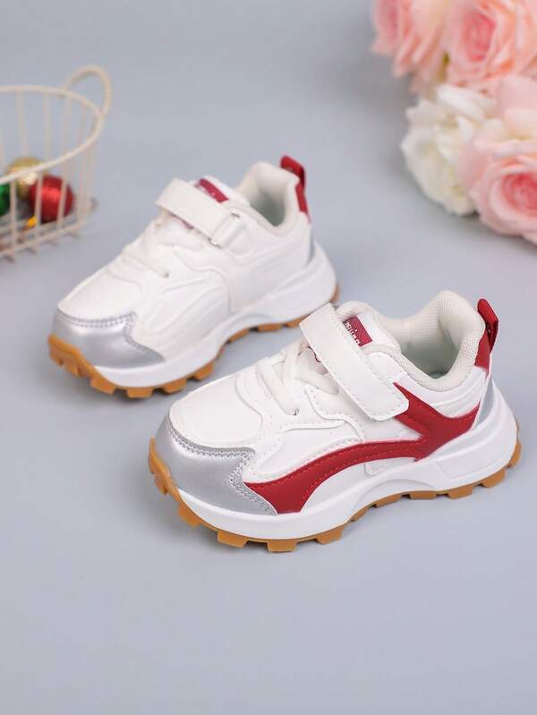 1 paire de chaussures de sport pour enfants, chaussures en cuir décontractées pour garçons/filles pour l'extérieur et la course, pour le printemps/automne