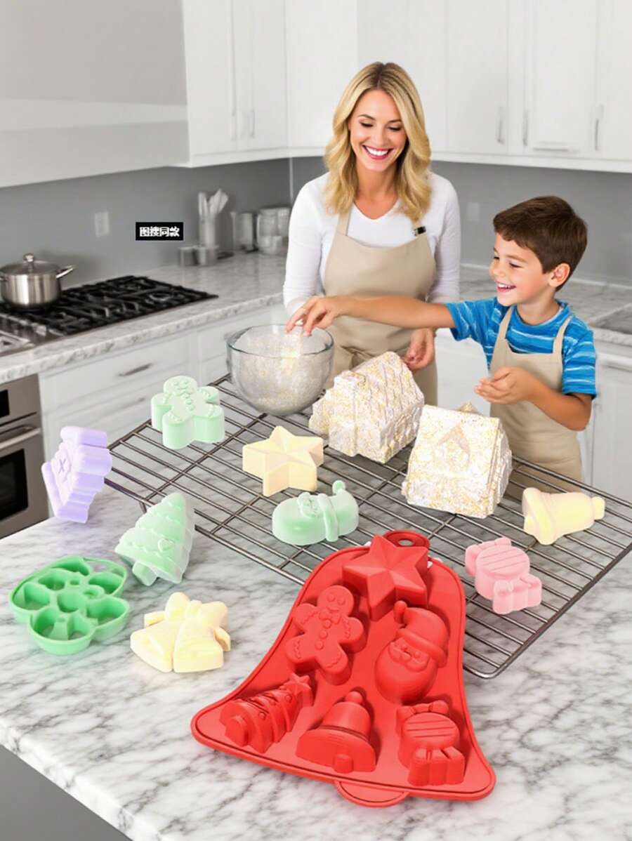 Christmas Silicone Cake Mold, Easy To Release And Durable Baking Mold, Suitable For Holiday Desserts, Essential For Holiday Kitchens, And Festive Atmosphere Decoration Christmas Christmas Decorations Christmas Pajamas Christmas Gifts Christmas Decor