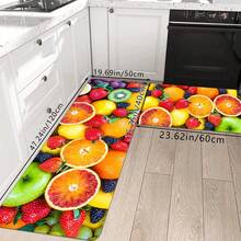 1pc Creative Multi-Color Fruit Printed Mat, Soft, Non-Slip And Dirt-Resistant Home Decor Mat, Suitable For Daily Use In Kitchen And Bathroom - Multicolor - View 20