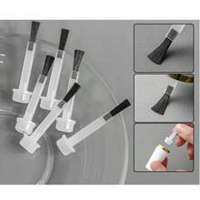 Nail Art Double Head Nail Polish Brush 50 Pieces Refillable Disposable Nail Polish Brush Solid Wood Round Head Bristle Brush Replaceable Brush Head Small Parts, Delicate Bristle Brush, Double Head Replaceable, Essential Nail Art Tools, Suitable For Men And Women Of All Ages - trắng - Xem 3